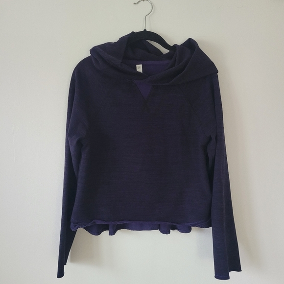 Lululemon Pull Me Over Hoodie Purple Size 4 French Terry Hooded Sweater - Picture 2 of 8